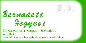 bernadett hegyesi business card